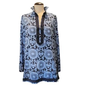 NWT'S Michael Kors Elegant Blue Patterned Women's Tunic